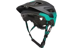 O'NEAL | Casco da Mountain Bike | Enduro Downhill | Prese d'aria di raffreddamento, cuscinetti lavabili, standard di sicurezza EN1078 | Casco Defender Grill V.22 | Adulto | Nero Verde | Taglia L-XL
