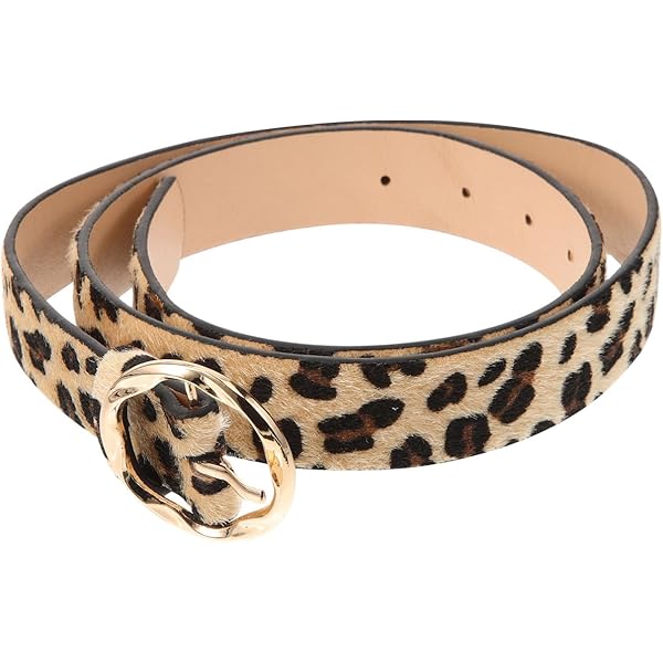 Ceinture Léopard CALLARON Pour Femme - Cuir Synthétique, 105x3.3cm, Réglable, Pour Robe/jean