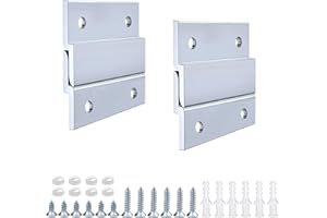 APRAGAZ French Cleat Picture Hanger 2 Inches - 2 Pairs - Aluminum Z Bar Supports 30lbs - Interlocking Wall Mounting Bracket Hardware Kit for Hanging Mirrors, Picture, Shelf, Whiteboard, Art, Frames