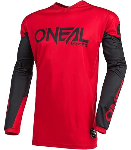 O'NEAL | Jersey | Enduro Motorcycle | Geschikt voor maximale bewegingsvrijheid, Innaaibare elleboogbescherming, Ademend materiaal | Jersey Element Attack| Volwassen | Zwart/Neon Geel | Maat M