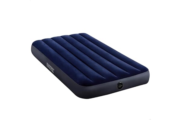 Intex Colchón hinchable Dura-Beam, Cama de aire inflable para camping Color Azul, acampada