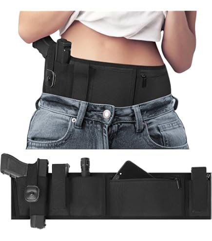 Fascia Elastica Con Fondina Vega Holster Per Porto Occulto - Taglia Large, Mancini, Nero, Per Trasporto Discreto