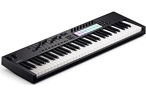 Novation Launchkey 61 [MK4]: Controlador de teclado MIDI, 61 teclas, semicontrapesado,USB, integración DAW. Modos Chord/Scale,8 pads de percusión,arpegiador y paquete software de producción musical