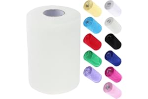 MCHODARE Tulle,Rotolo Matrimonio di Tulle 6 inch x 100 Yard Bobina Tulle per Avvolgere,Tulle Bianco Rotolo Nastro Tulle Rotolo di Stoffa di Tulle Bobina di Tulle ((C02 biancastro))