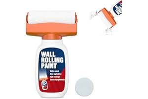 AstraVox Roller Paint Bianco 500g, Pittura Bianca a Base d'Acqua Per Pareti e Soffitti, Kit Rullo Integrato Per Coprire Efficacemente Graffiti, Orma e Graffi, Asciugatura Rapida, Facile Da Usare (1)