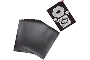 OTCRAFT Lot de 10 Feuilles magnétiques Souples en Caoutchouc pour Matrices de découpe en métal, Rangement de Matrices de découpe,Tapis de Placement Flexible 17,8 x 12,7 cm