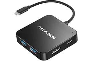 ACASIS USB C Hub, Multi-Port Docking Station mit 4K HDMI, Power Delivery 100 W 3 USB A 3.0 Port 1 Type-C 3.0, USB Splitter Adapter für MacBook, Mac Mini, Surface Pro, XPS, Laptop und USB C Geräte