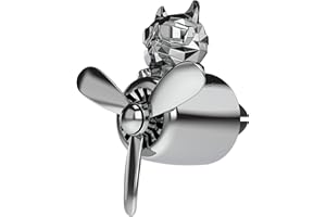 LEOLAMVAED Ambientador Coche Lindo Perro Piloto, Car Vent Ambientadores Coche, Hélice Giratoria Salida de Aire Ventilador Creativo Difusor de Coche, Accesorios para Coche Lindo, Decoración de Perfume para Coche