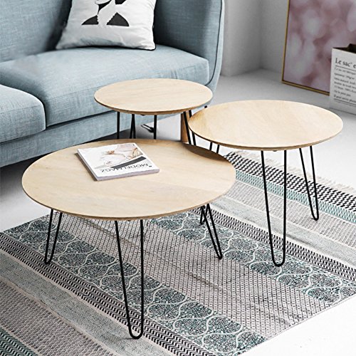 Horquilla piernas 18 pulgadas conjunto de 4, DIY muebles de mesa de metal de las piernas perfecto para mesa de centro, mesa de comedor, escritorio de diseñador, mesita de mesa - Lifestan