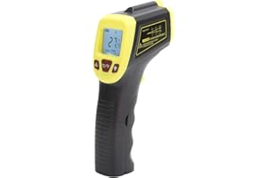 YUNSEITY Non-Contact Infrared Thermometer, High Temp Infrared Digital IR Temperature Thermometer, ‑50~600°C/‑58~1122°F, Industrial Thermometer Gun (Yellow)