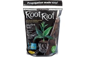 Growth Technology Root Riot 50 Cubes Refill Bag för frön och sticklingar, vegan/biologiskt nedbrytbara odlingskuber, groddtärningar, root kuber, propagation kuber, roting plugs