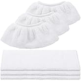 KEEPOW Microfiber cloth set, compatible with K&auml;rcher EasyFix SC 2, SC 3, SC 4, SC 5 Steam Cleaner (3 floor heads + 3 hand nozzles