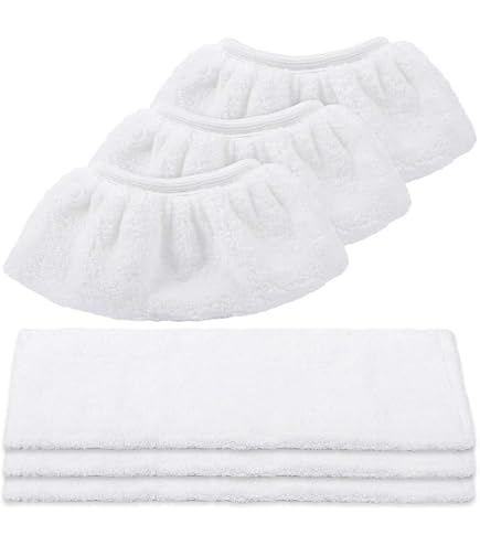 SPARES2GO cotone terry Cloth Covers & Pads compatibile con Karcher a vapore, confezione da 5 o 10) 5 Pad Covers