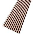 Panneaux Muraux Acoustiques Mebano - Lamelles Bois Sur Feutre Noir - 240x53cm