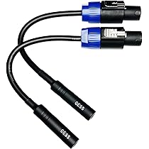 Câble Audio Speakon Vers 1/4 TS 2m - 12AWG, NL4FC 4 Pin