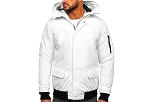BOLF Uomo Giacca Invernale Trapuntata Giubbino Piumino Cappuccio Cerniera a Zip Tempo Libero Sport Fitness Outdoor Basic Casual Style Mix 4D4