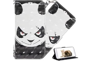 COTDINFOR Samsung Galaxy A5 2017 Case Cute Animal 3D Effect Painted PU Leather Wallet Cover Flip Magnetic Clasp Shockproof Card Holder Case for Samsung Galaxy A5 2017 Kungfu Panda TX.