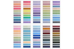 Hanyousheng 2000 Piezas Marcadores Adhesivos, Notas Adhesivas, Marcapaginas Adhesivos, Marcadores de Libros, Notas Adhesivas Índices de Colores para Notas, Libros, Clasificación de Archivos