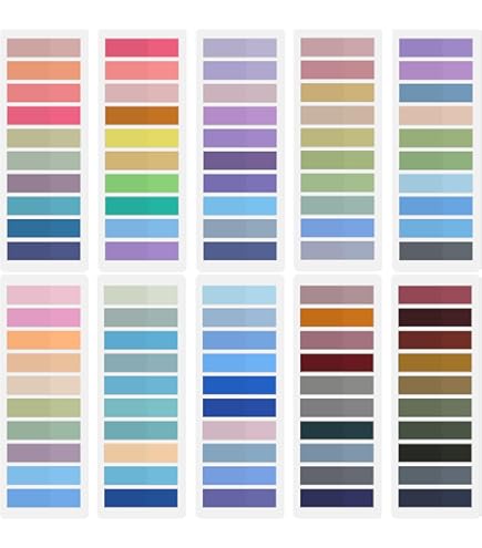 Lot De 240 Onglets Adhésifs - Marqueurs De Page - Index - Marqueurs De Page - Marqueurs De Page - Marqueurs Adhésifs - En Plastique - Notes Adhésives - Pastel - Index