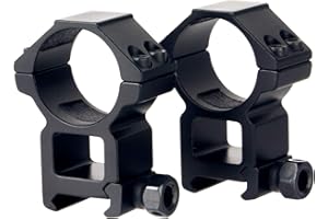 ToopMount Anelli per cannocchiale Anelli di Montaggio per cannocchiale ad Alto Profilo da 30 mm See-Thru Adatto per Guide Picatinny/Weaver da 20 mm