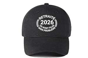 AHEZQILU Casquette Retraite 2026 Homme Femme Cadeau Retraite Homme Humoristique Casquette Baseball Ajustable 55-58cm Broderie Texte Amusant Accessoire Fête Départ Idée Cadeau Collègue Ami Famille
