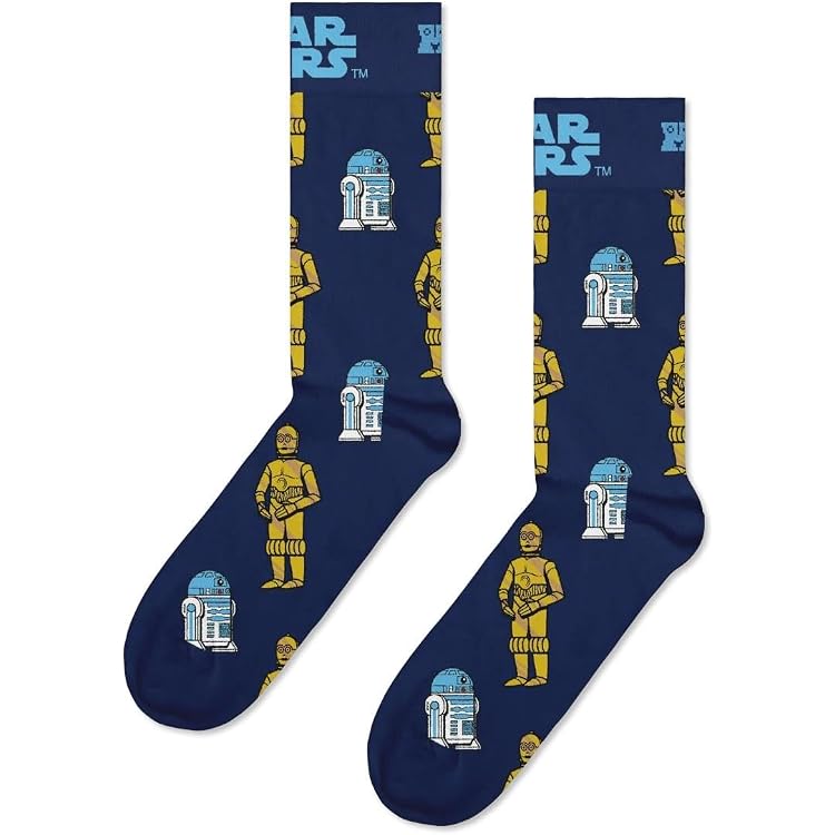 Happy Socks Star Wars™ Storm Trooper Half Socks, Größe EU 36-40 – Gelb, Kurze Socken, Star Wars Fan Socken