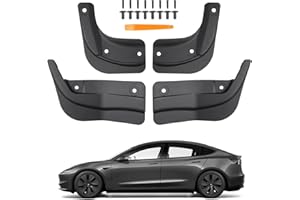 LFOTPP Garde-boue de voiture pour Tesla Model 3 2024 2025, modèle 3 Highland - Accessoires en plastique ABS avant et arrière - Protection anti-éclaboussures - Pas besoin de perçage (pas pour