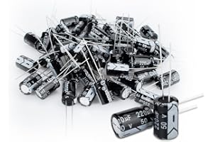 Innfeeltech 50 st elektrolytkondensator 220uF 50 V aluminium radiella elektrolytkondensatorer