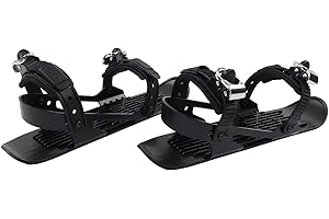 FANSHENG Mini Pattini da Sci Corti Portatili con Attacco Regolabile per Uomini, Donne, Adulti, Bambini e Principianti - Scarpa per Sport Invernali All'aperto