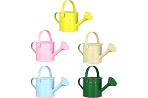 UPKOCH 5piezas Regadera Infantil De Hierro para Jardín Y Hogar Regadera De Riego con Diseño De Pico Capacidad Y Base Estable para Plantas De Interior Y Exterior Color Aleatorio