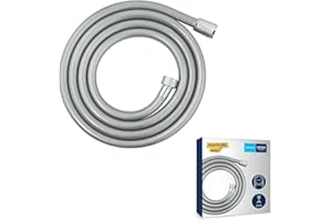 GROHE Flexible tuyau de douche salle de bains VitalioFlex Comfort, tuyau de douche 2000mm, anti-pliures, finition brillante, raccord fileté universel 1/2", chromé, 27173002 (Import Allemagne)