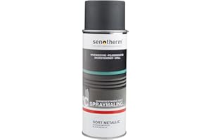 Senotherm Stove Oven Spray Paint 400 ml Metallic, black