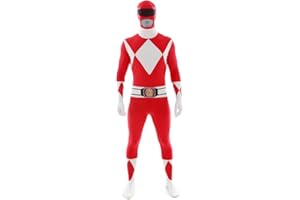 MORPHSUITS Official Red Power Ranger Morphsuit Fancy Dress Costume - size Xlarge - 5”10-6”1 (176cm-185cm)