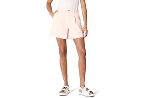 Amazon Essentials Pantaloncini con Elastico sul Retro a Vita Alta, Taglio Svasato, vestibilità Comoda Donna