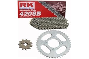RK TAKASAGO CHAIN JAPAN Kettensatz geeignet für Honda CRF 50 05-18 Kette RK 420 SB 78 offen 14/37