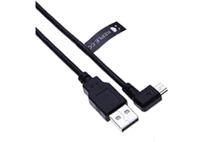 Keple Angle Droit Mini USB Câble USB A vers Mini USB Chargeur Cordon Compatible avec Garmin nuvi 2445/2455 / 2460T / 2475LT / 2496LMT / 2515 / 2595LMT | 1M