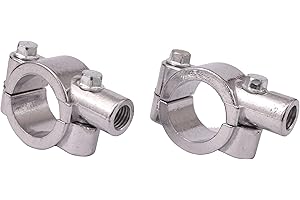 ICTRONIX Coppia Universale 10 mm Moto Specchio Specchietto Titolare Adattatori Supporto per 25mm Manubrio