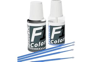 F1COLORS Lackstift Set 2x20ml für MERCEDES 149/9149 POLARWEISS inkl. 6x Tupfer #03