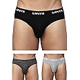 Levi's Cotton Style# 009 Neo Brief for Men with Contoured Double Pouch, Tag Free Comfort & Smartskin Technology (Assorted- Pack of 3) Color & Print May Vary