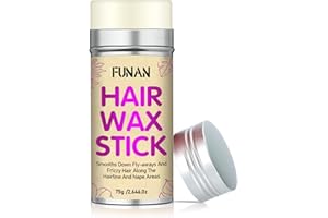 FUNAN Hair Wax Stick, Edge Control, Slick Stick for Hair Non-greasy Styling Hair Pomade Stick for Flyaways Edge Frizz Hair, 2.7 Oz