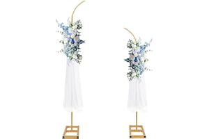 PlusFive Arche de mariage (1,9 m et 2,3 m) - Arche de mariage - Cadre d'arche de ballons - Cadre de fond bombé - Pour mariage, cérémonie, anniversaire, fête prénatale