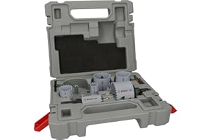 Bosch 12x PRO Multi Material Lochsäge-Set – Standardadapter (für Weichholz, Trockenbauwand, Ø 22, 29, 35, 44, 51, 64 mm, Professional Zubehör Bohrmaschine/Schrauber)