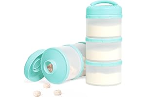 Termichy Mleko w proszku do porcjowania dla niemowląt, możliwość układania w stos, pudełko do przechowywania, 2 sztuki (miętowo-zielony)