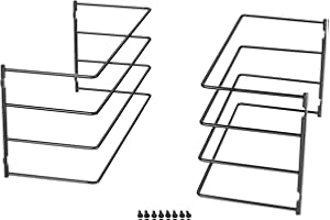 SOTECH Support de plaque de cuisson pour 4 plaques de cuisson (364 x 140 x 182 mm, noir-chrome, pour largeur de caisson de 600 mm) Support de grille - l'ordre en toute simplicité