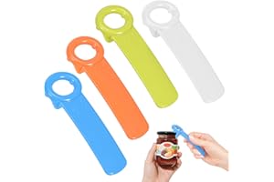MumdoYAL 4 Stück Deckelöffner Glasöffner, Schraubdeckelöffner für Gläser, Deckelöffner für Schraubgläser,Kinder,Ideal für Senioren, Frauen und Menschen mit schwachen Händen