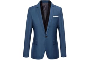YOUCAI Costume Homme Blazer Slim Fit Veste Un Bouton Décontractée Business Mariage Vestes Formel Élégant Blazers Couleur Unie