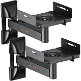 my wall HB8L &ndash; Wall Mount for Speakers (2 Units, Universal, Rotatable and Tilted, Rotary, for Bookshelf Speakers up to 25 kg)