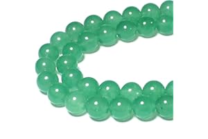 ‎MJDCB Perlen zum Auffädeln 4mm 85 stück Grüner Aventurin Jade Edelsteine Perlen mit Loch Lose Runde Steinperlen für Herstellung Schmuck Armbänder Halsketten