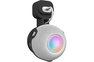 honecumi Support mural pour HomePod Mini - Support mural pour HomePod Mini - Gestion des câbles - Prise murale peu encombrante - Pour Homepod Mini - Noir élégant