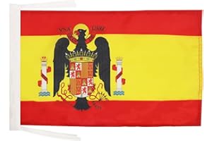 AZ FLAG Bandera de ESPAÑA DE Franco 1945-1977 45x30cm - BANDERINA FRANQUISTA ESPAÑOLA 30 x 45 cm cordeles